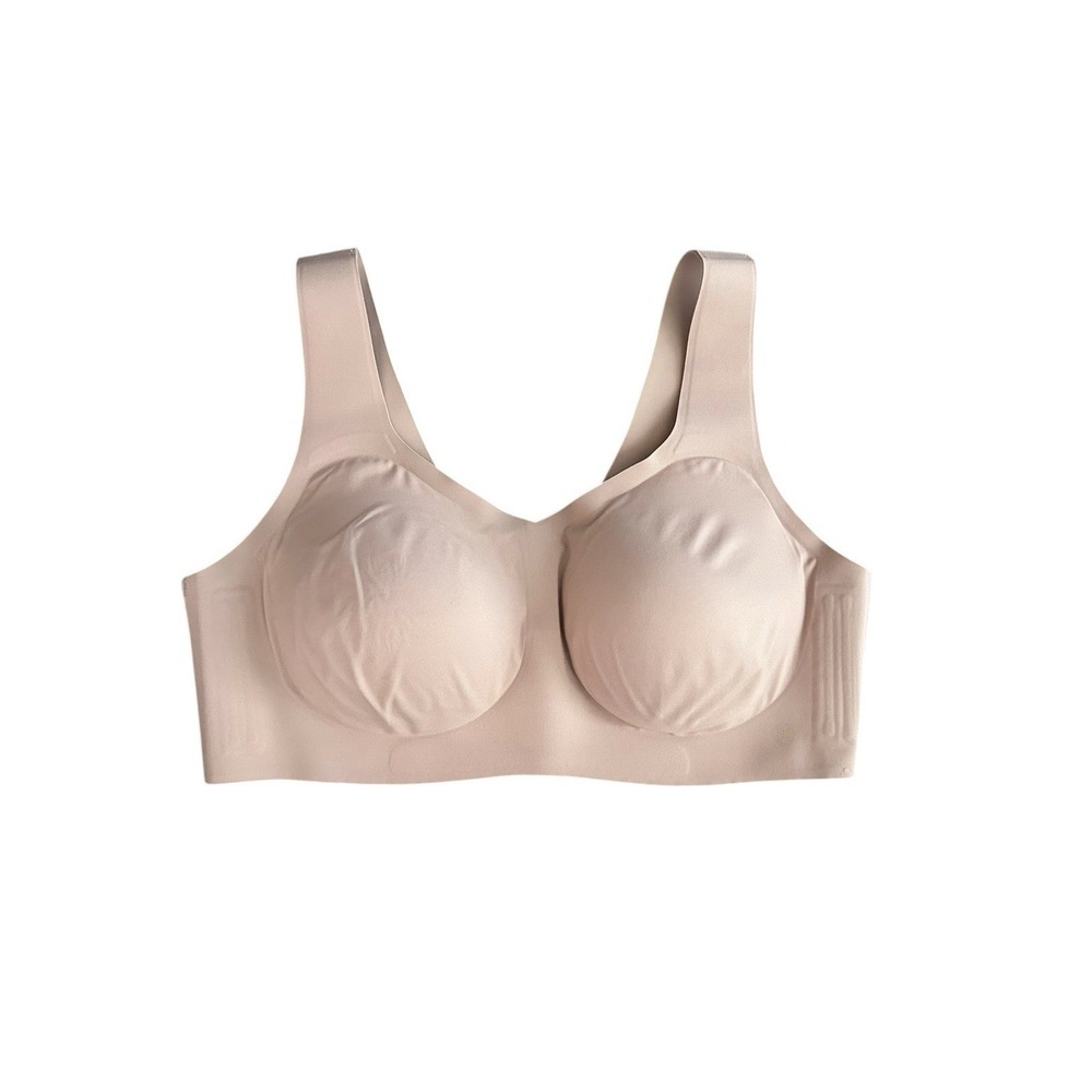 Honeylove SoftForm V-Neck Bra 1X Sand Nude Wireless Seamless 40 C/D